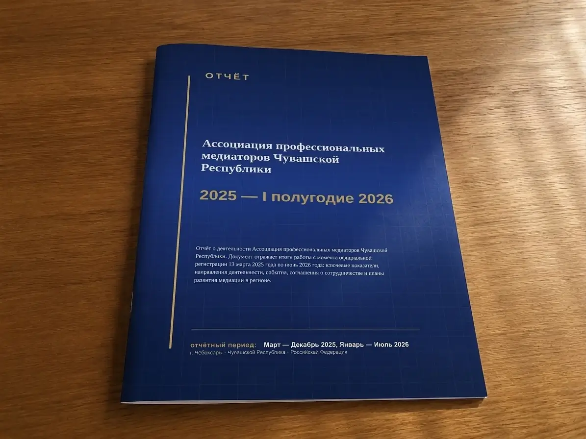 Отчет «Ассоциации профессиональных медиаторов Чувашской Республики» март 2025 года - I полугодие 2026 года